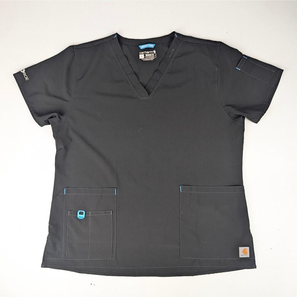 Carhartt Force Women's Large Scrub Shirt - Black